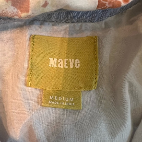 Anthropologie Maeve Tunic Button Down Boho Patchwork Shirt Size M - Picture 4 of 5